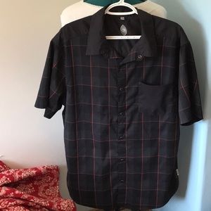 CLUB RIDE dress shirt. Sz XL Black/red